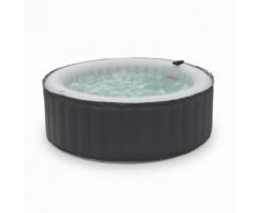 Spa MSPA gonflable rond Kili 4 gris - Jacuzzi 4 personnes rond 180 cm, pompe, chauffage, gonfleur, filtre - Jacuzzi et sauna