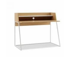 Mc Haus - Bureau Office Desk Office Kala bois et blanc ou noir 120x62x89cm - Chevalets et pupitres de conférence