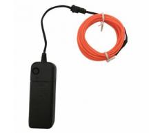 Luminaires AUCUNE LED flexible lumière EL fil cordes bande corde Glow Décor néon lampe USB Controlle orange - Autres
