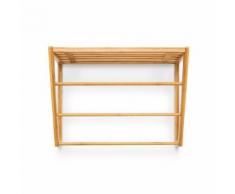 Porte sèche serviette salle de bain universelle bois 42 cm - Installations salles de bain