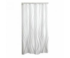 rideau de douche polyester 180*h200cm glitter home blanc - Accessoires salles de bain et WC