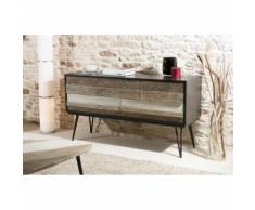 Enfilade bois et métal 5 tiroirs - Meubles de cuisine