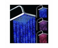 Pomme Douche Pluie Lumineux Douchette Indicateur Temperature Led Vert Bleu Rouge - Yonis - Accessoires salles de bain et WC