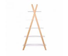 Etagère enfant pin massif blanc Tipi - Couleur - Blanc - Étagère