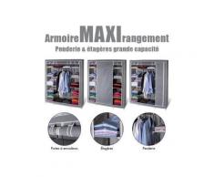 Armoire de rangement grise dressing penderie xxl tissu - Rangement de l'atelier
