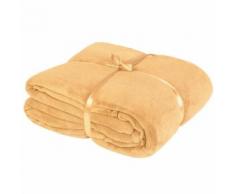 TECTAKE Plaid Canapé avec Manches Doux en Polyester 180 cm x 150 cm Beige - Textile séjour