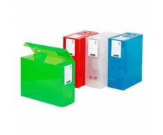 Lot de 4 boites de classement et archivage en plastique grande capacité Viquel Multicolore - Boite de rangement