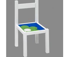 Chaise enfant en bois blanc, Dimensions: 28 x 28 x 54 cm -PEGANE- - Autre mobilier bébé