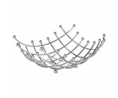 Corbeille à Fruits en Métal Spirale 31cm Argent - platerie, service