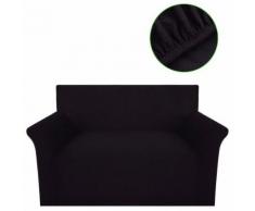 Homgeek Housse de Canapé Brun Polyester Tricotée en Côté Style 2 - Textile séjour