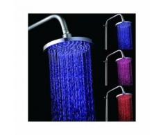 Pomme Douche Pluie Lumineux Douchette Indicateur Temperature Led Vert Bleu Rouge - Yonis - Accessoires salles de bain et WC