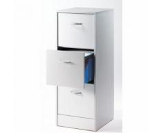Classeur 3 tiroirs pour dossiers suspendus - Coloris - Aluminium - Caissons et casiers de bureau