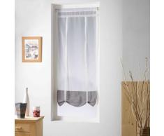 Store bateau 60x160 brodé KIMOLA GRIS - Rideaux et stores