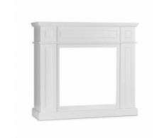Klarstein Lausanne Frame Corps de cheminée électrique en MDF - Fixation murale possible - Design classique blanc - Cheminée électrique