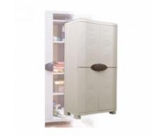 SPACESAVER 90 PLASTIKEN Armoire haute 2 portes avec étageres - l 90 x p 45 x h 184 cm - Gamme Space SAVER - - Rangement de l'atelier