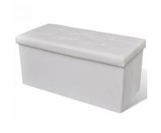 Meelady Banc de Rangement Pliable pour Entrée Vestiaire Chambre Blanc - Bancs
