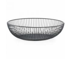 Zeller corbeille à fruits en métal, noir, ca. ø 28 x 8 cm 27382 - Accessoires de rangement