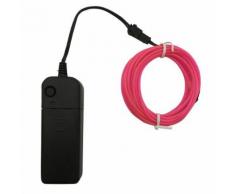 Luminaires AUCUNE LED flexible lumière EL fil cordes bande corde Glow Décor néon lampe USB Controlle rose - Autres