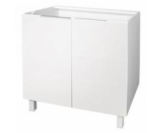 Caisson Portes Bas 80 Cm Blanc Haute Brillance - Objet à poser