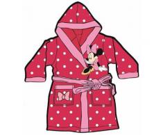 Mgs33 Peignoir Minnie Mouse Rose Fuchsia pour Fille Age 3 Ans, Tout Doux, Superbe Couleur,Disney, avec Poches - Linge de bain