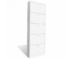 Meuble armoire à chaussure bois tiroirs 15 paires - Meubles à chaussures