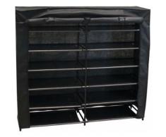 Sensly - Armoire à chaussures en métal et housse en tissu 36 paires - Meubles à chaussures