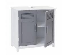 Meuble sous-vasque HWC-A85, 60x60x30cm ~ gris - Meubles de salle de bain