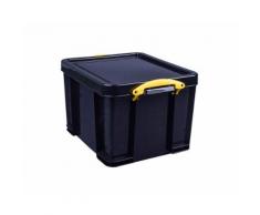 Really Useful 35BKCB Boîte de Rangement en Plastique Facilement Empilable 35 litres - 480 x 390 x 310 mm, Noir - Bureaux