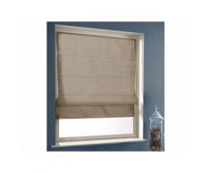 Store bateau tamisant 40% coton 60% polyester uni à visser BOAT 60X180CM taupe - Rideaux et stores