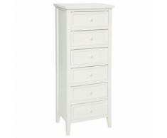 Chiffonnier 6 tiroirs Charme Blanc Atmosphera - Commodes