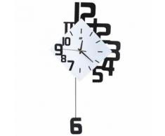 Horloge murale en fer forgé de style nordique avec penderie murale, salon bar - Réveil