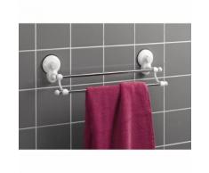 porte-serviette ventouses 2 barres metal l50cm - Accessoires salles de bain et WC