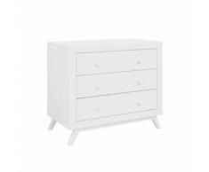 Commode 3 tiroirs Fiore - Blanc - Commodes et plans à langer