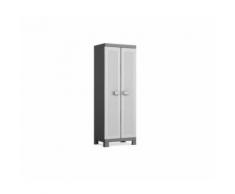 KIS Armoire de rangement utilitaire Logico XL - 89 x 54 x 182 cm - Noir et gris - Rangement de l'atelier