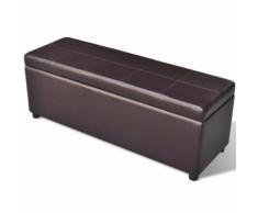 Meelady Banc de Rangement en Bois et PVC pour Entrée Vestiaire Chambre Brun - Bancs