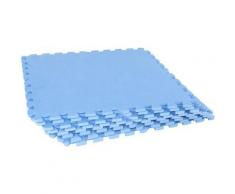 Tapis de protection interconnectables de 1,2cm en mousse - EVA 8 carré de 60x60cm Bleu - Yoga et pilâtes
