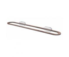PORTE SERVIETTE MURAL - BISK - Bois et chromé - 5.5 Kg - HPL/CHROME - Accessoires salles de bain et WC