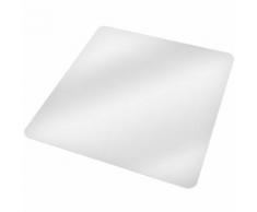 TECTAKE Tapis de Bureau Carré Blanc Transparent 90 cm x 90 cm en Plastique - Accessoires siège et fauteuil de bureau