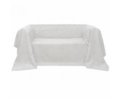 Homgeek Housse Micro-suède de Canapé Protecteur de Canapé Crème 210 x 280 cm - Textile séjour