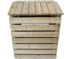 Composteur en bois avec couvercle, 480 L - Composteurs et poubelles de jardin