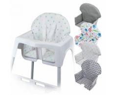Housse d'assise pour chaise haute bébé enfant gamme Délice - Pois bleus - Chaises hautes et réhausseurs