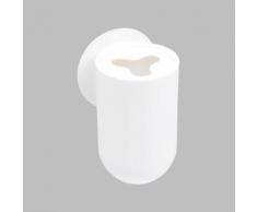 gobelet porte brosse a dent ventouse plastique vitamine blanc - Boite de rangement