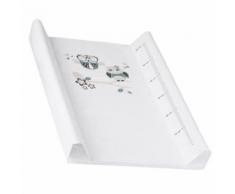 Matelas plan à langer luxe pour bébé 50 X 70 cm Blanc Owls - Matelas à langer
