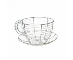 Corbeille à fruit forme tasse -Diametre 33cm - INOX Aulica Gris foncé - Ustensile de cuisine