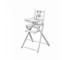Chaise haute sarah pliante laqué blanc - combelle - Chaises hautes et réhausseurs