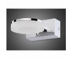 Applique murale Nimbus 1 Ampoule 5W LED 3000K, 450lm, chrome poli/acrylique givré - Appliques et spots