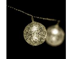 Guirlande lumineuse Noël - L. 135 cm - Boule paillette - Objet à poser