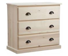 Aubry Gaspard - Commode 3 tiroirs en bois brut - Commodes et plans à langer