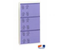 Simon Rack - Armoire à chaussures 1013x500x135mm violet/blanc - CHILD - Rangement de l'atelier