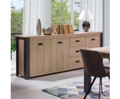 Enfilade 225 cm contemporain couleur bois MELANY - Buffets